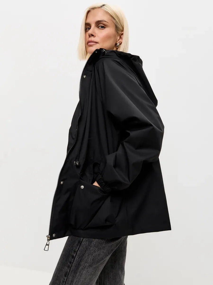 Jacket Women's Relaxed Fit with Drawstring Waist | L&S - 6 - London-stylehouse.com