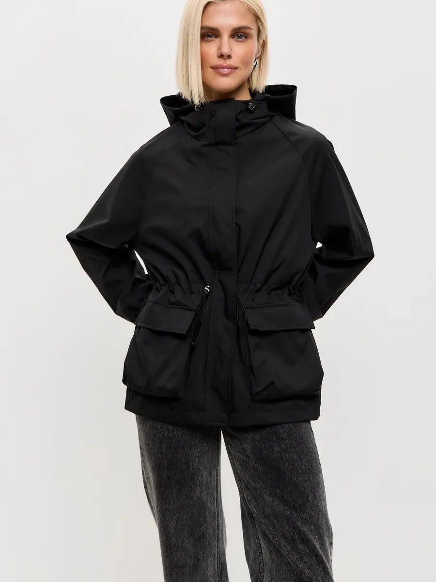 Jacket Women's Relaxed Fit with Drawstring Waist | L&S - 7 - London-stylehouse.com