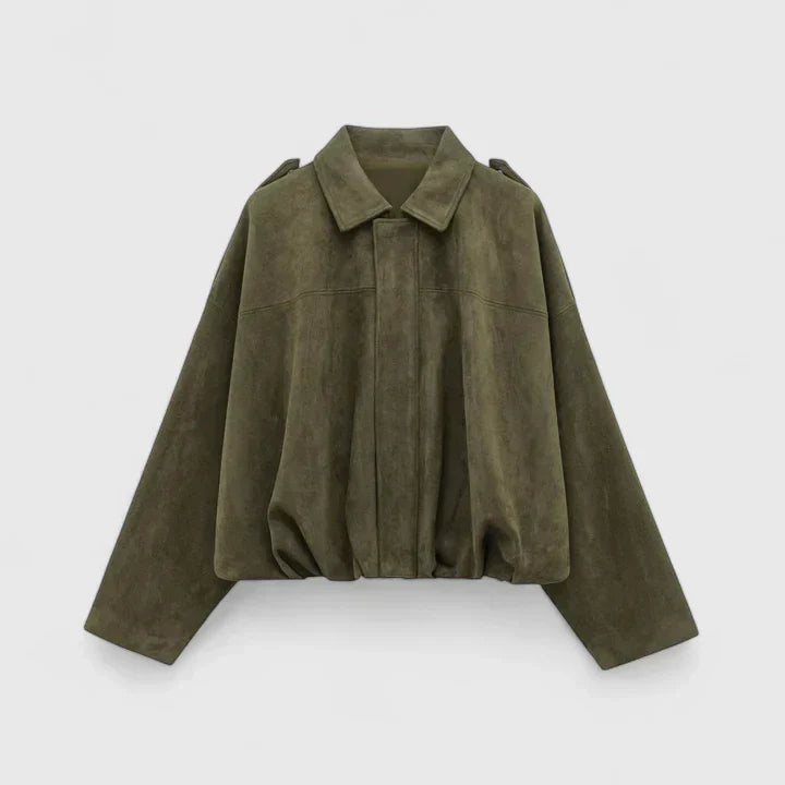 Jacket Women's Boxy Fit with Button Detail | L&S - 4 - London-stylehouse.com