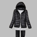 Padded Jacket Women's Lightweight Hooded Zip-Up | L&S - 1 - London-stylehouse.com