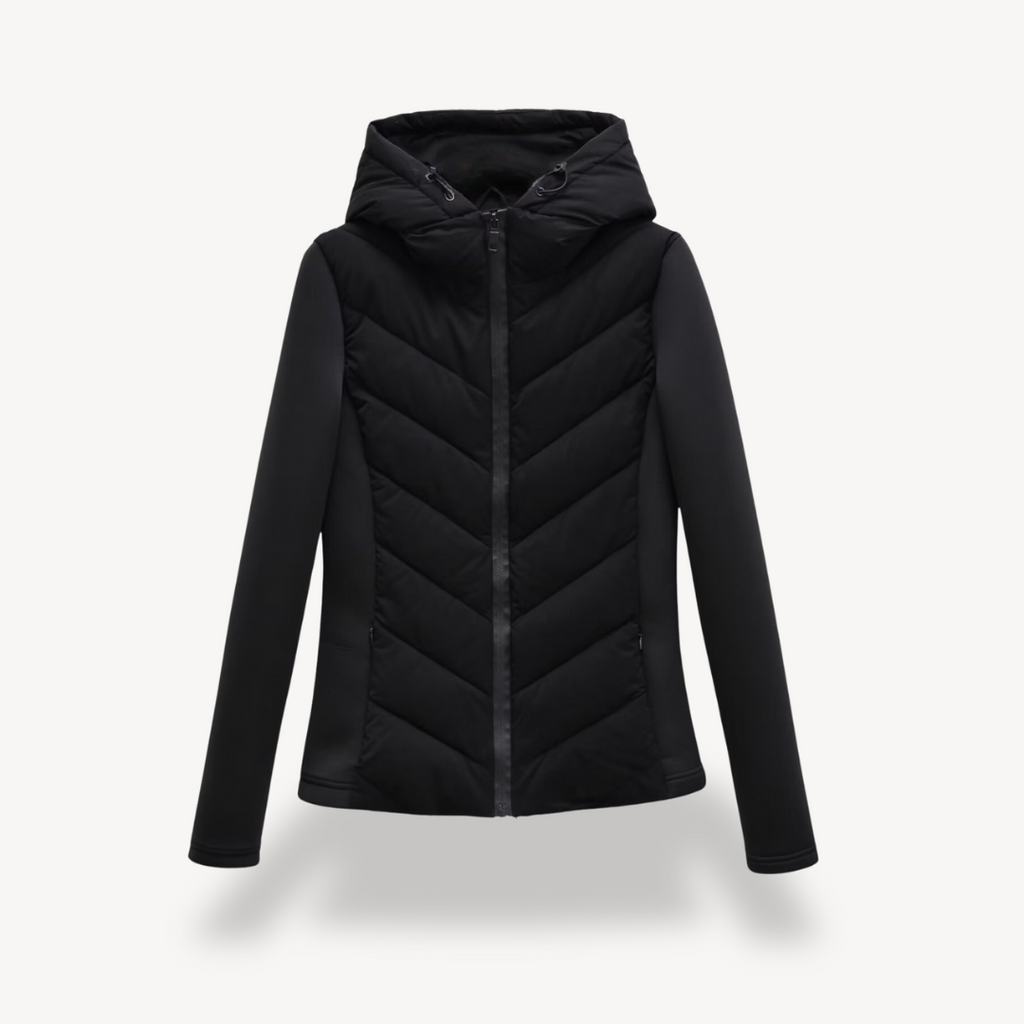 Women's Chevron Cut Hooded Jacket with Tailored Fit | L&S - 3 - London-stylehouse.com