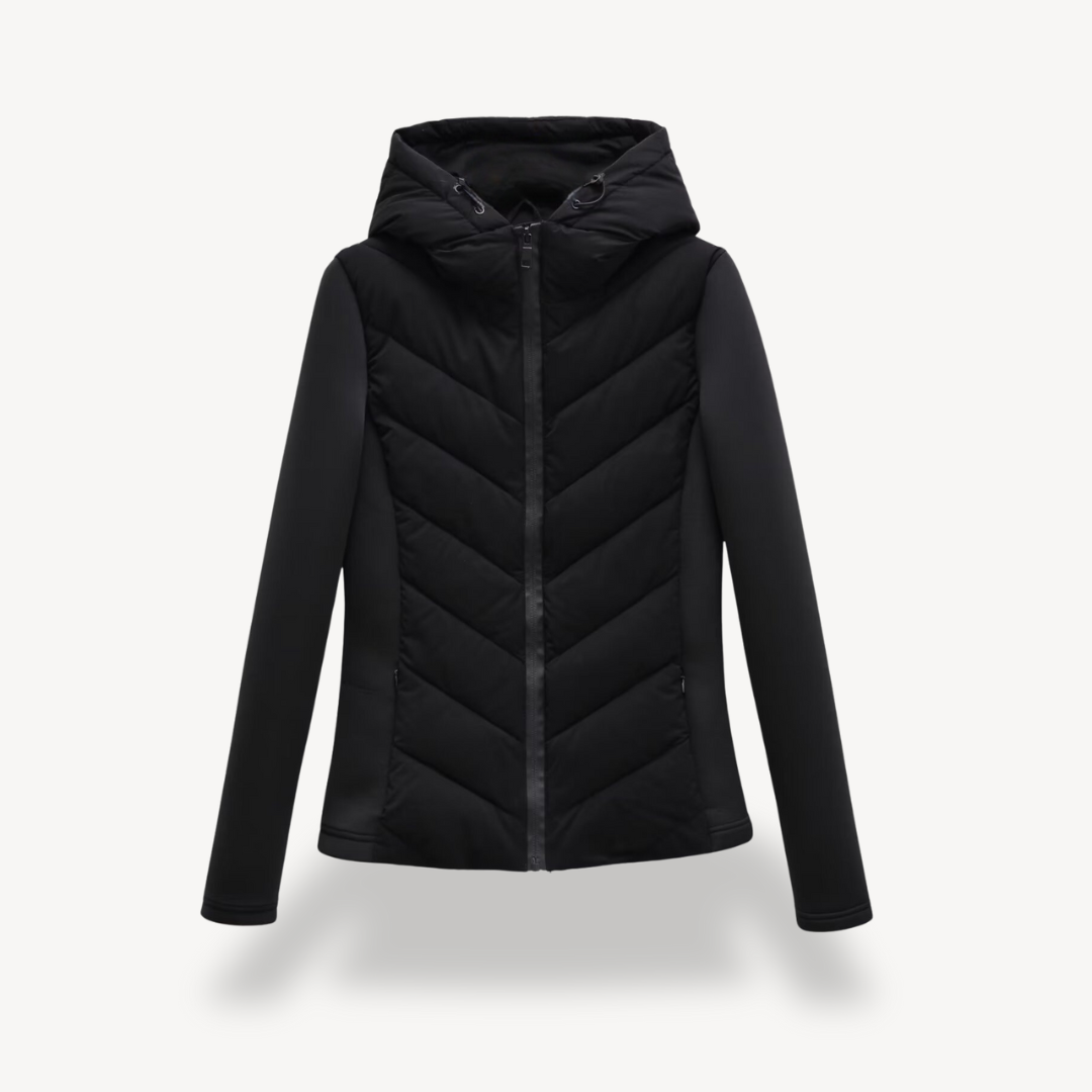 Women's Chevron Cut Hooded Jacket with Tailored Fit | L&S - 3 - London-stylehouse.com