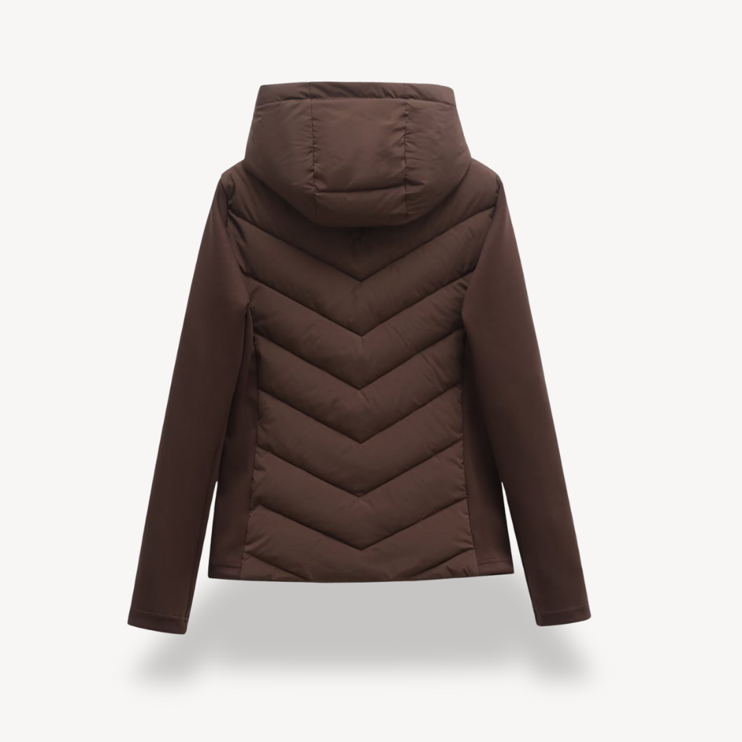 Women's Chevron Cut Hooded Jacket with Tailored Fit | L&S - 5 - London-stylehouse.com