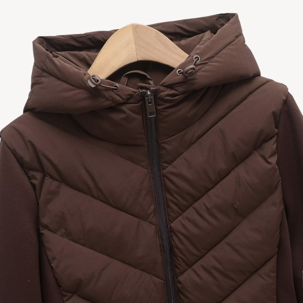 Women's Chevron Cut Hooded Jacket with Tailored Fit | L&S - 6 - London-stylehouse.com
