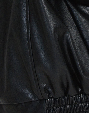 Women's Oversized Leather Jacket with Broad Collar and Casual Fit | L&S - 9 - London-stylehouse.com