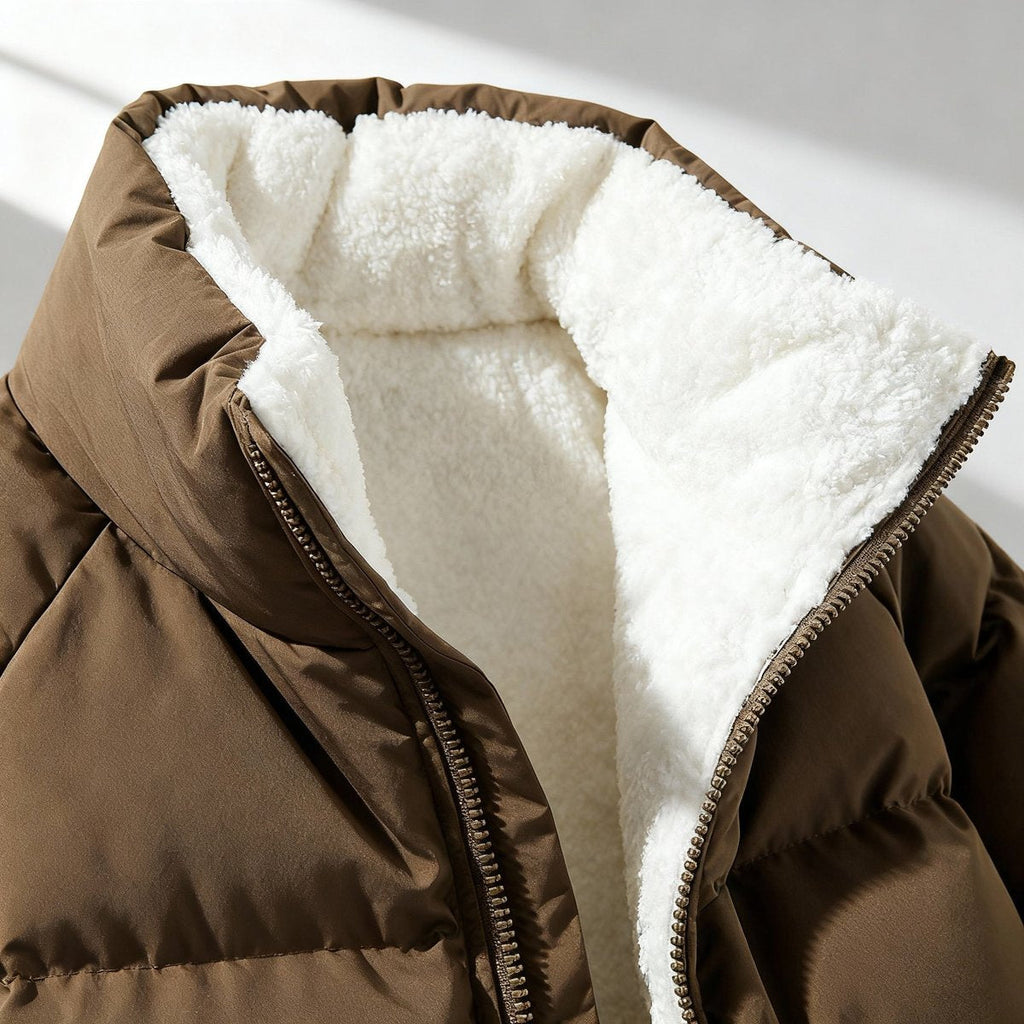 Puffer Jacket Women's with Hood and Soft Lining | L&S - 8 - London-stylehouse.com