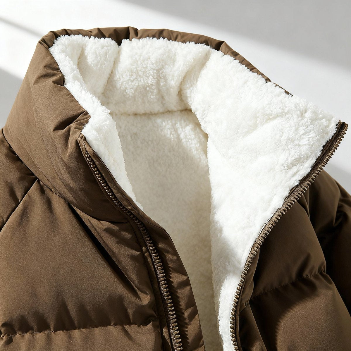Puffer Jacket Women's with Hood and Soft Lining | L&S - 8 - London-stylehouse.com