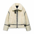 Women's Teddy Jacket with Oversized Fit + Distinctive Accents | L&S - 1 - London-stylehouse.com