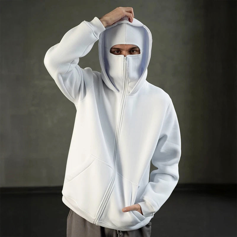 Hoodie Men with Balaclava | Comfortable Fit and Unique Style | L&S - 1 - London-stylehouse.com