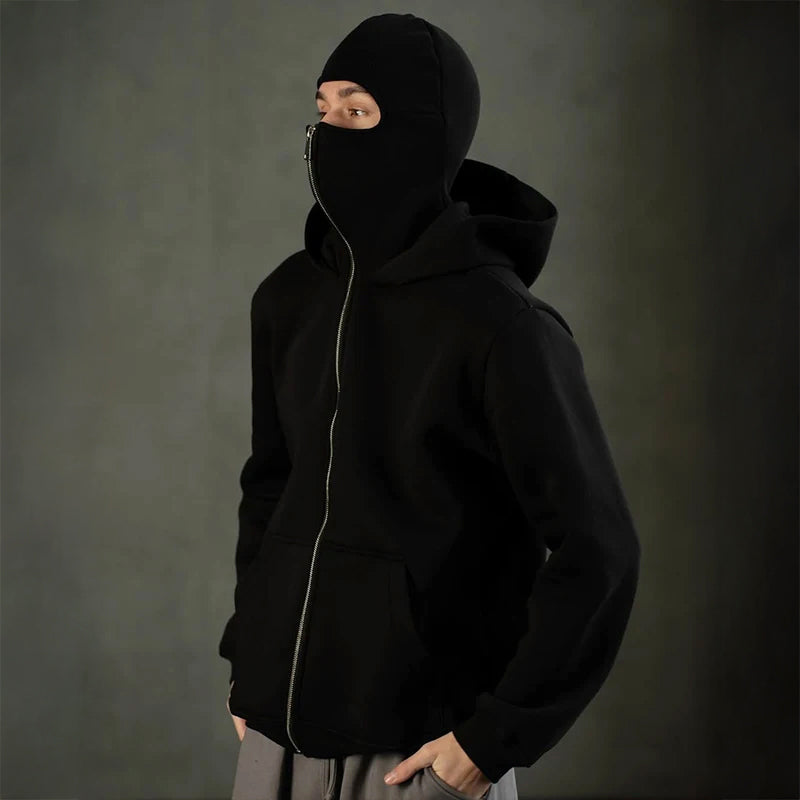 Hoodie Men with Balaclava | Comfortable Fit and Unique Style | L&S - 2 - London-stylehouse.com