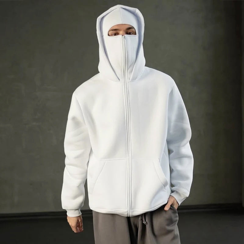 Hoodie Men with Balaclava | Comfortable Fit and Unique Style | L&S - 3 - London-stylehouse.com