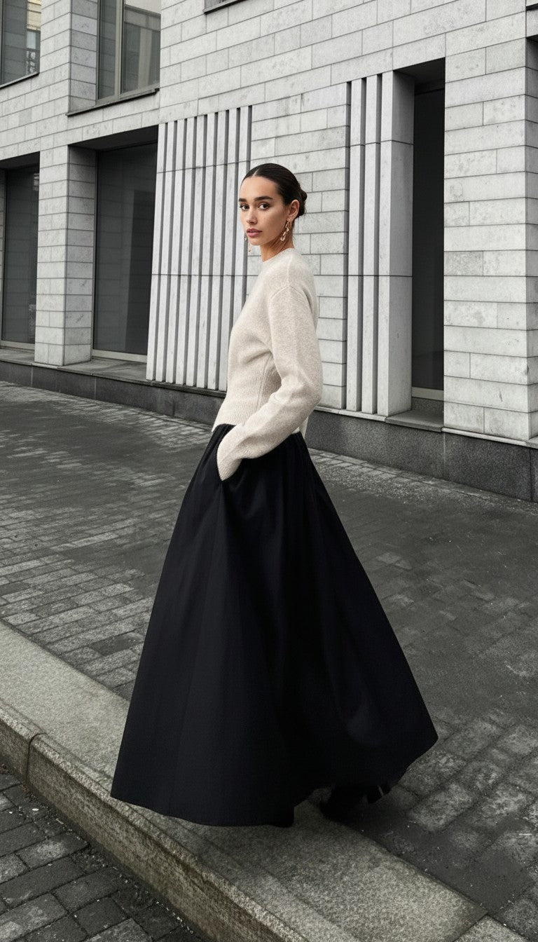 Pullover Women's Relaxed Fit with Unique Hem Detail | L&S - 7 - London-stylehouse.com