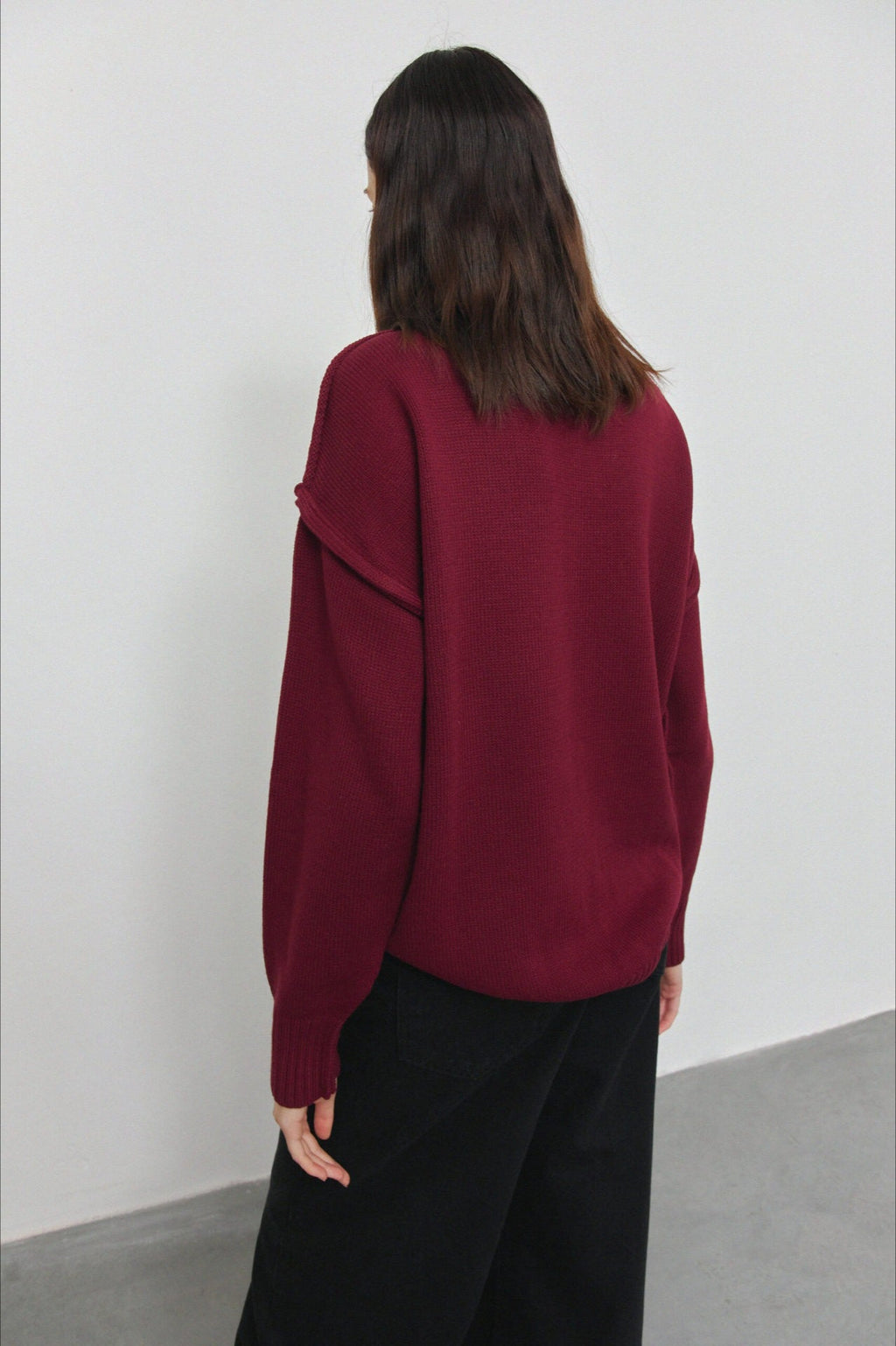 Pullover Women's Relaxed Fit with Chic High Neck | L&S - 12 - London-stylehouse.com