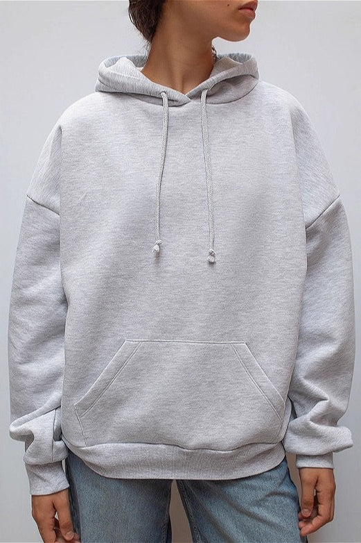Hoodie Women's Oversized Fit with Wing Design | L&S - 3 - London-stylehouse.com