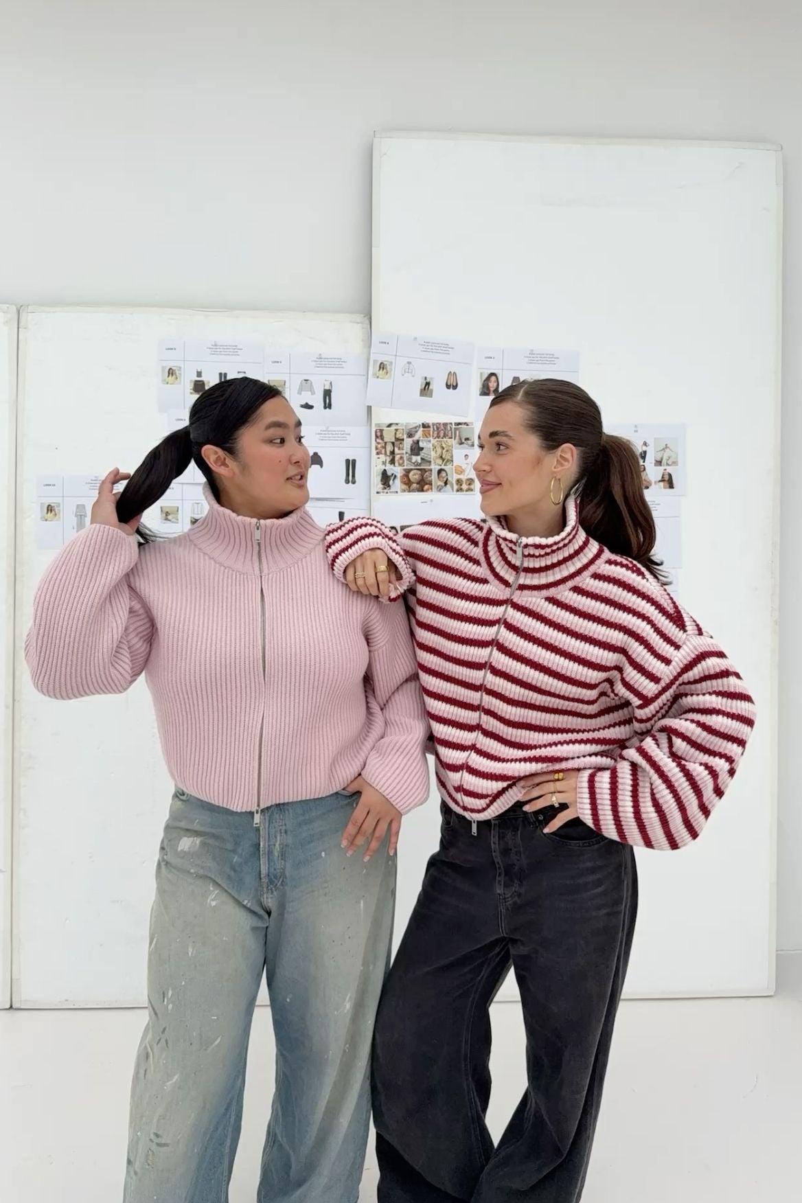 Women's High Neck Ribbed Pullover with Zip | L&S - 5 - London-stylehouse.com