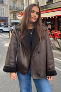 Jacket Women's Relaxed Fit with Broad Lapels and Button Closure | L&S - 1 - London-stylehouse.com
