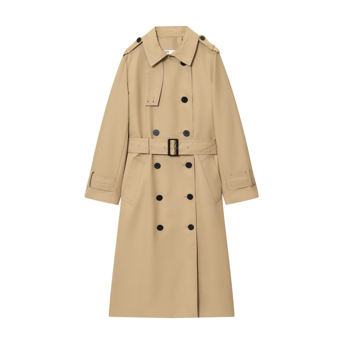 Trench Coat Women's Double-Breasted with Waist Belt | L&S - 1 - London-stylehouse.com