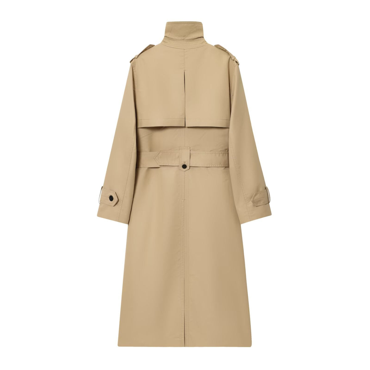 Trench Coat Women's Double-Breasted with Waist Belt | L&S - 2 - London-stylehouse.com