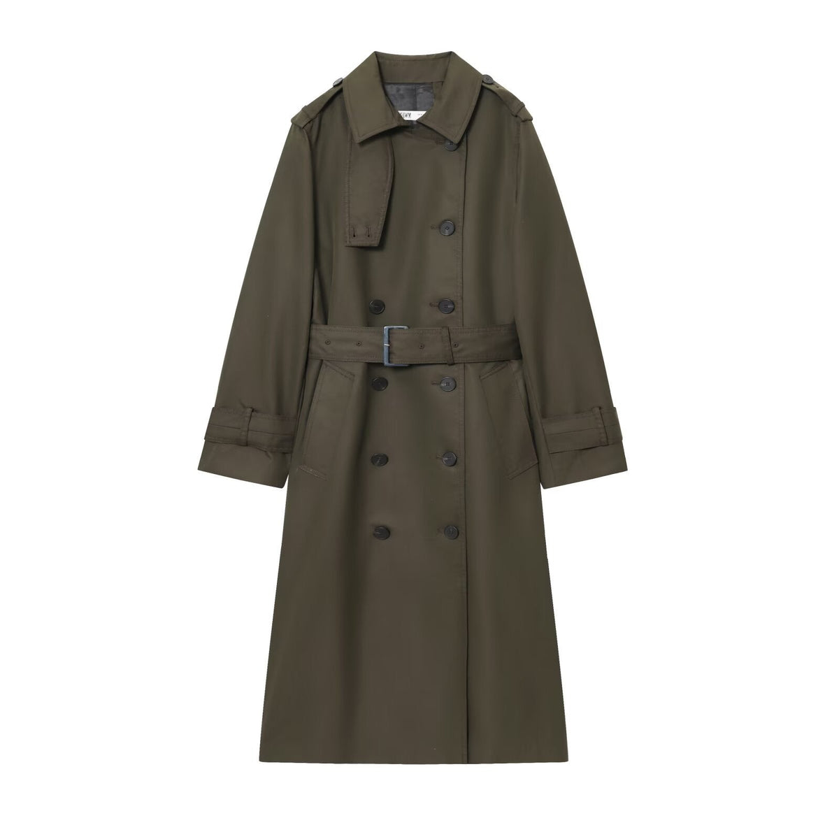 Trench Coat Women's Double-Breasted with Waist Belt | L&S - 3 - London-stylehouse.com