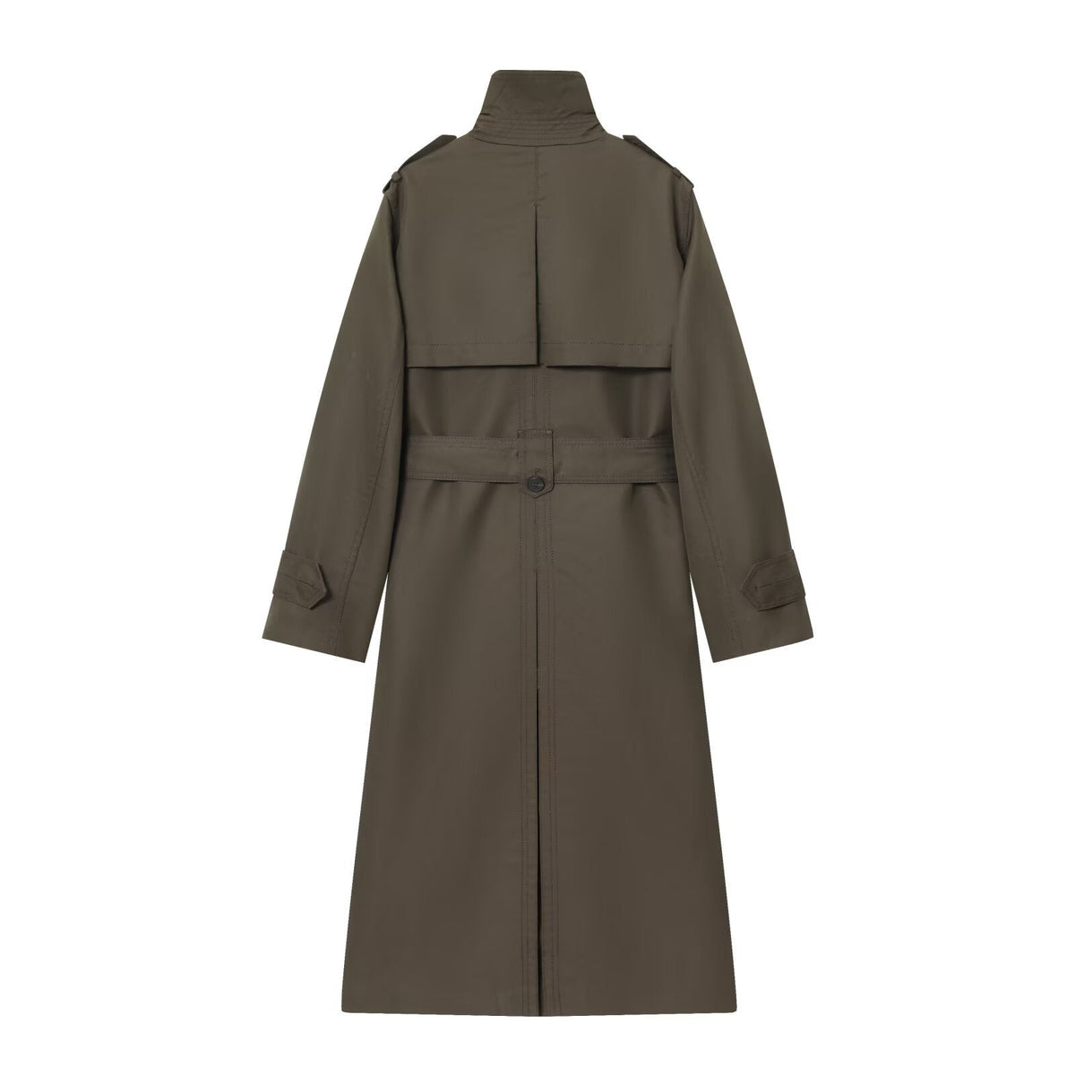 Trench Coat Women's Double-Breasted with Waist Belt | L&S - 4 - London-stylehouse.com