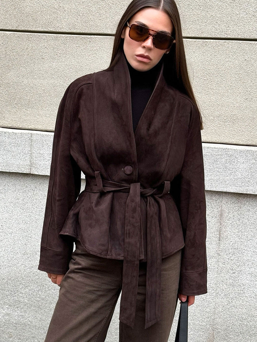 Women's Belted Jacket – Relaxed Fit with Chic Detailing | L&S - 9 - London-stylehouse.com