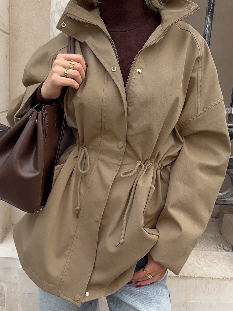 Women's Relaxed Fit Jacket with Adjustable Waist | L&S - 6 - London-stylehouse.com