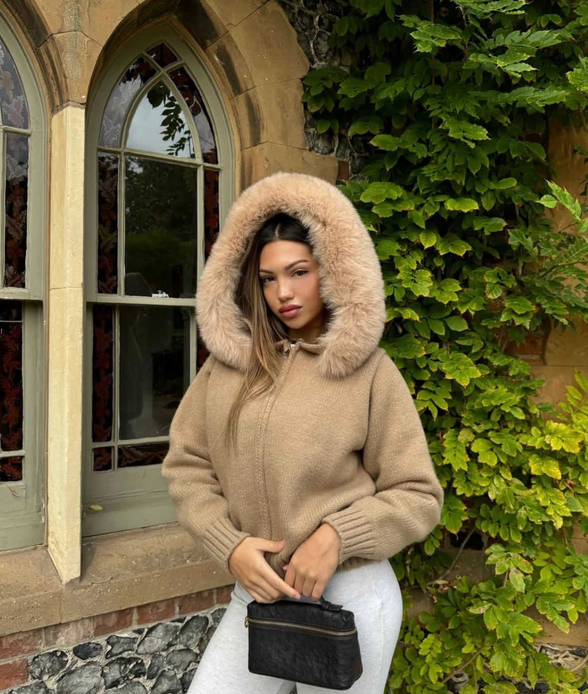 Women's Hooded Cardigan with Plush Trim | L&S - 3 - London-stylehouse.com