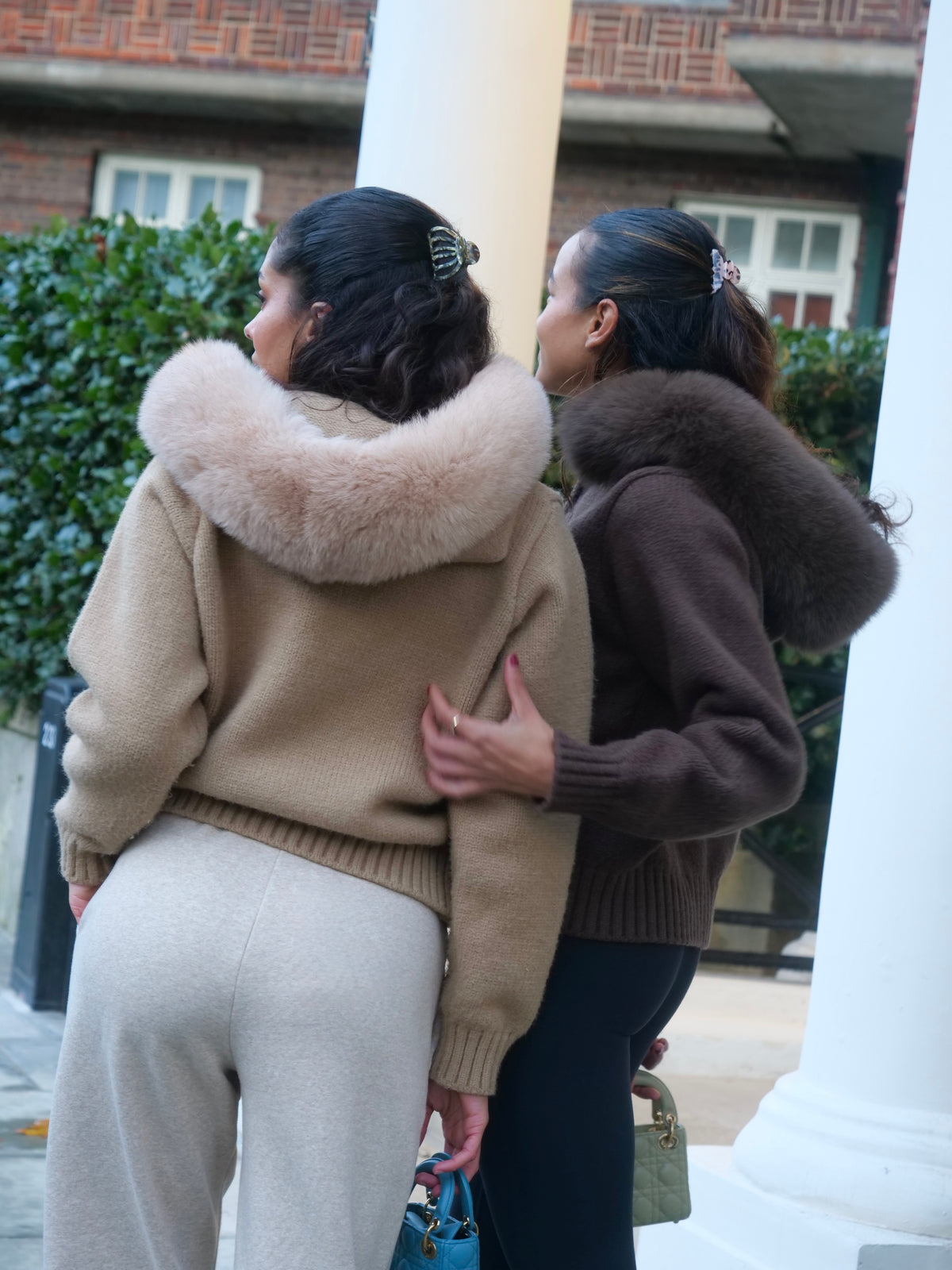 Women's Hooded Cardigan with Plush Trim | L&S - 4 - London-stylehouse.com