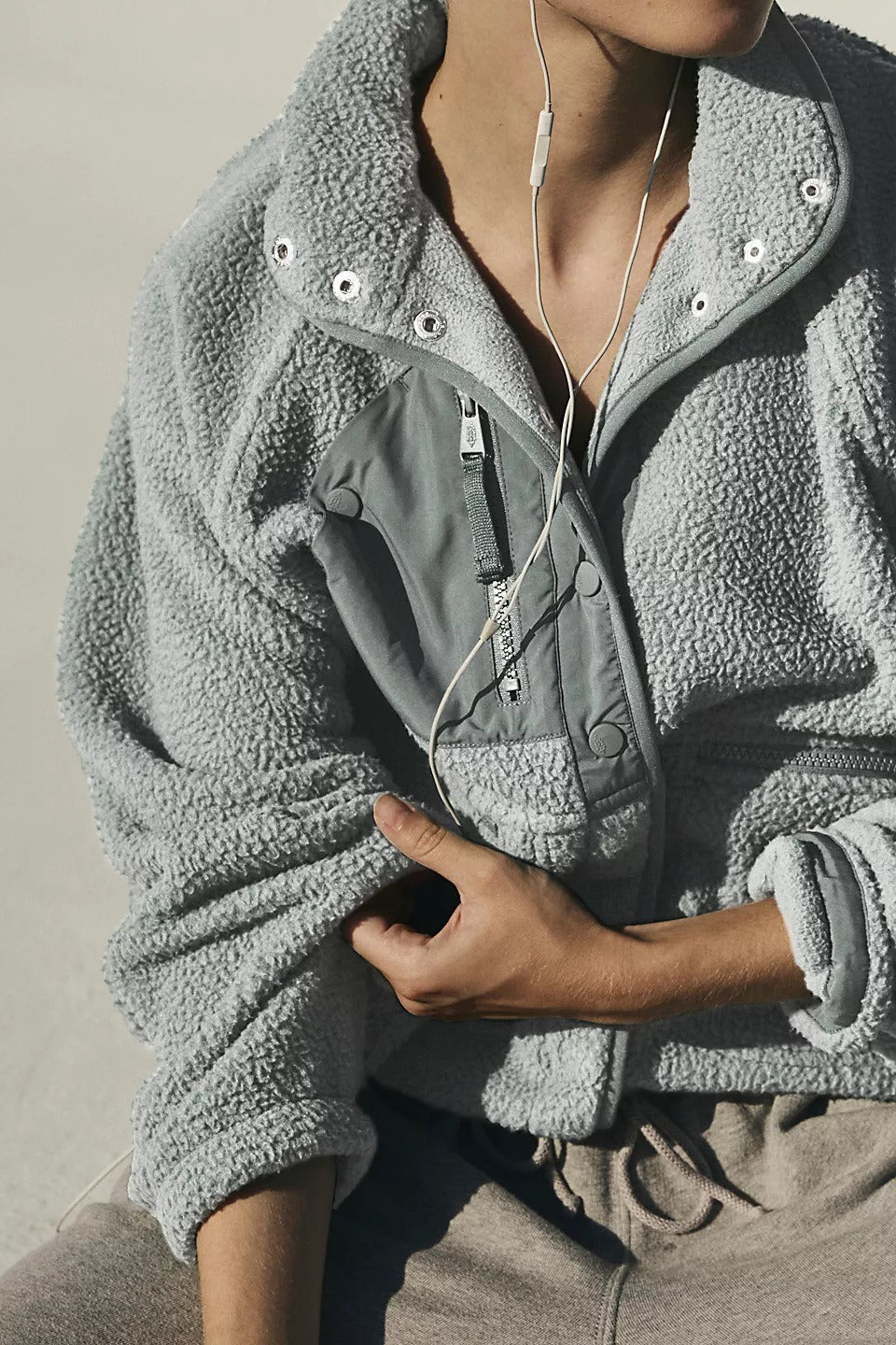 Jacket Women's Relaxed Fit with High Collar and Pockets | L&S - 9 - London-stylehouse.com