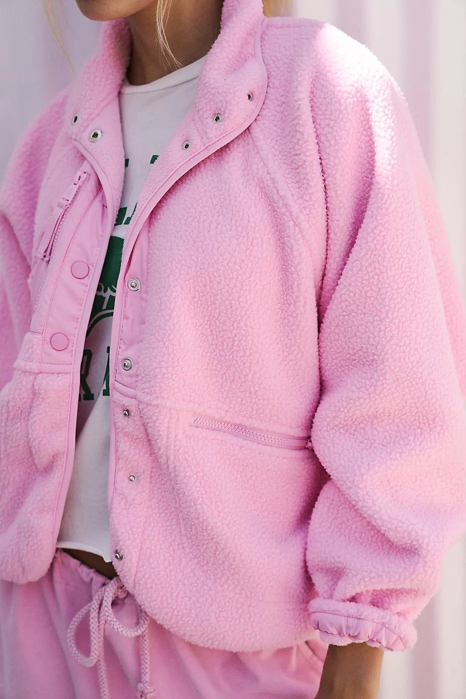 Jacket Women's Relaxed Fit with High Collar and Pockets | L&S - 13 - London-stylehouse.com
