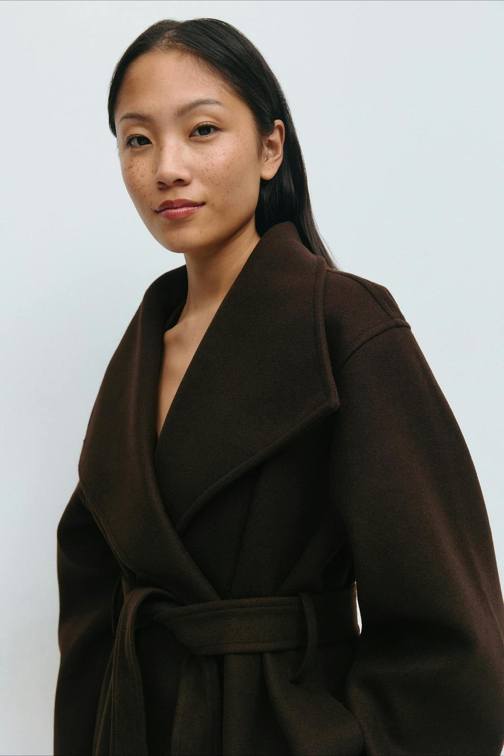 Jacket Women's Relaxed Fit with High Collar and Belt | L&S - 9 - London-stylehouse.com