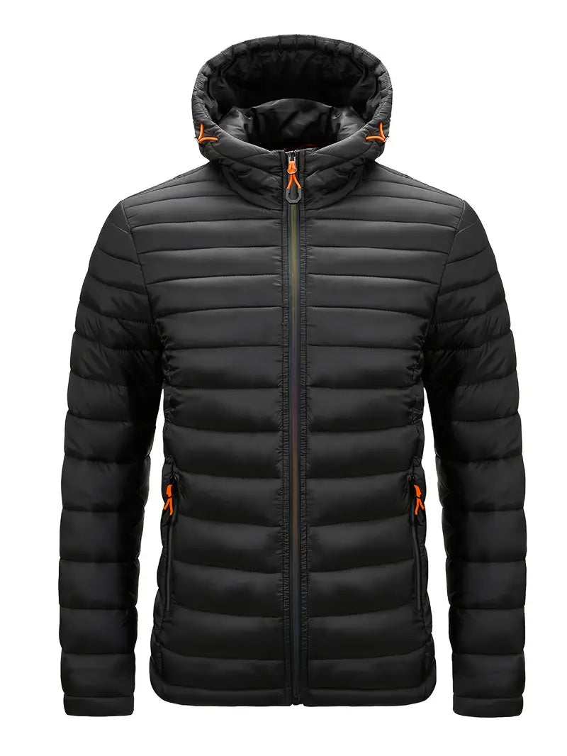 Lightweight Hooded Jacket Men | Relaxed Fit with Insulation | L&S - 2 - London-stylehouse.com