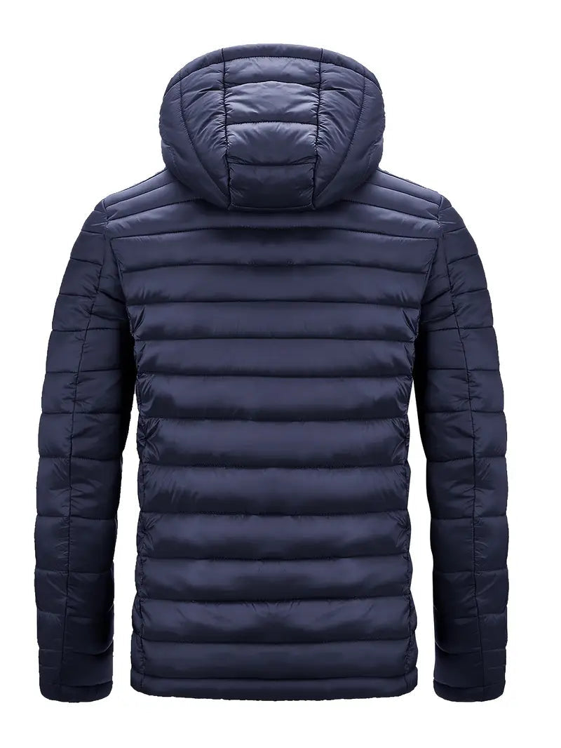Lightweight Hooded Jacket Men | Relaxed Fit with Insulation | L&S - 7 - London-stylehouse.com