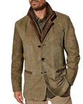 Men's Tailored Jacket with Contrast Collar | L&S - 3 - London-stylehouse.com