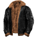 Men's Aviator Jacket with Plush Lining | L&S - 1 - London-stylehouse.com