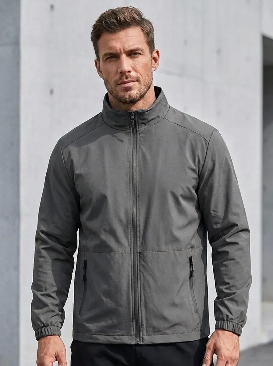 Men's Functional Jacket with Tailored Fit + Secure Pockets | L&S - 6 - London-stylehouse.com
