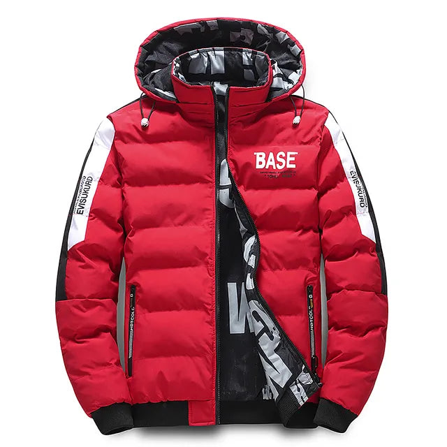 Men's Hooded Puffer Jacket with Bold Detailing | L&S - 7 - London-stylehouse.com