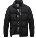 Men's Puffer Jacket with Stand-Up Collar and Zip Closure | L&S - 2 - London-stylehouse.com