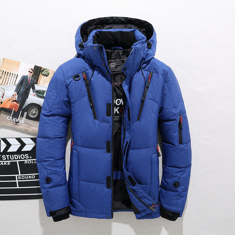 Men's Puffer Jacket with Removable Hood and Functional Pockets | L&S - 4 - London-stylehouse.com