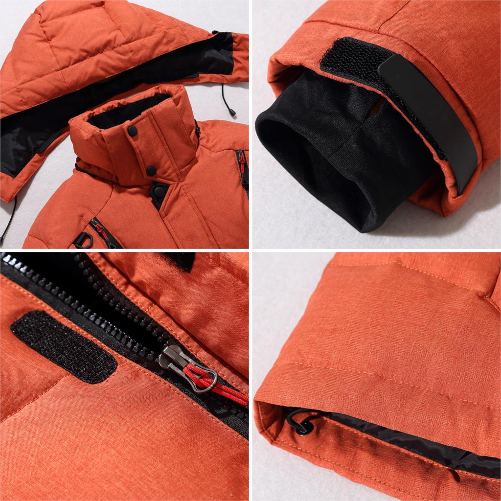 Men's Puffer Jacket with Removable Hood and Functional Pockets | L&S - 5 - London-stylehouse.com