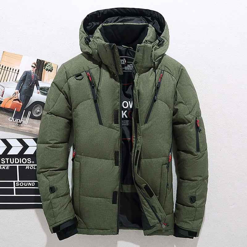 Men's Puffer Jacket with Removable Hood and Functional Pockets | L&S - 6 - London-stylehouse.com