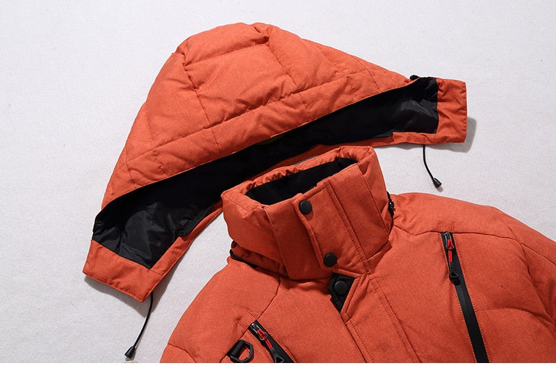 Men's Puffer Jacket with Removable Hood and Functional Pockets | L&S - 8 - London-stylehouse.com