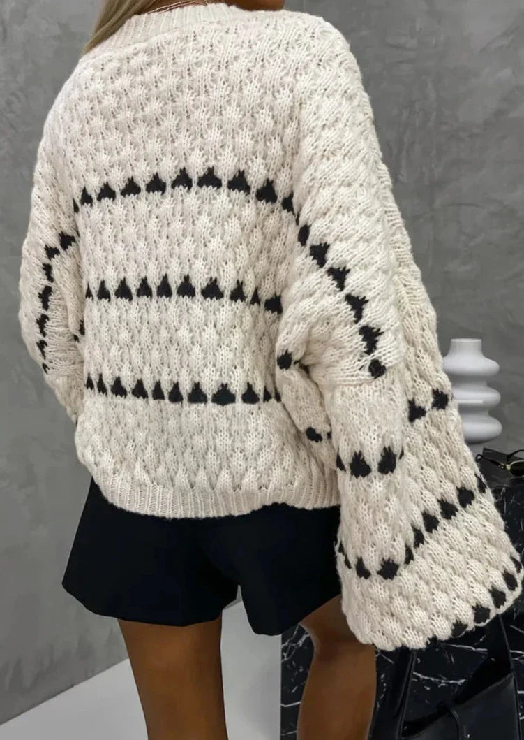 Pullover Women's Cropped Fit with Balloon Sleeves | L&S - 4 - London-stylehouse.com