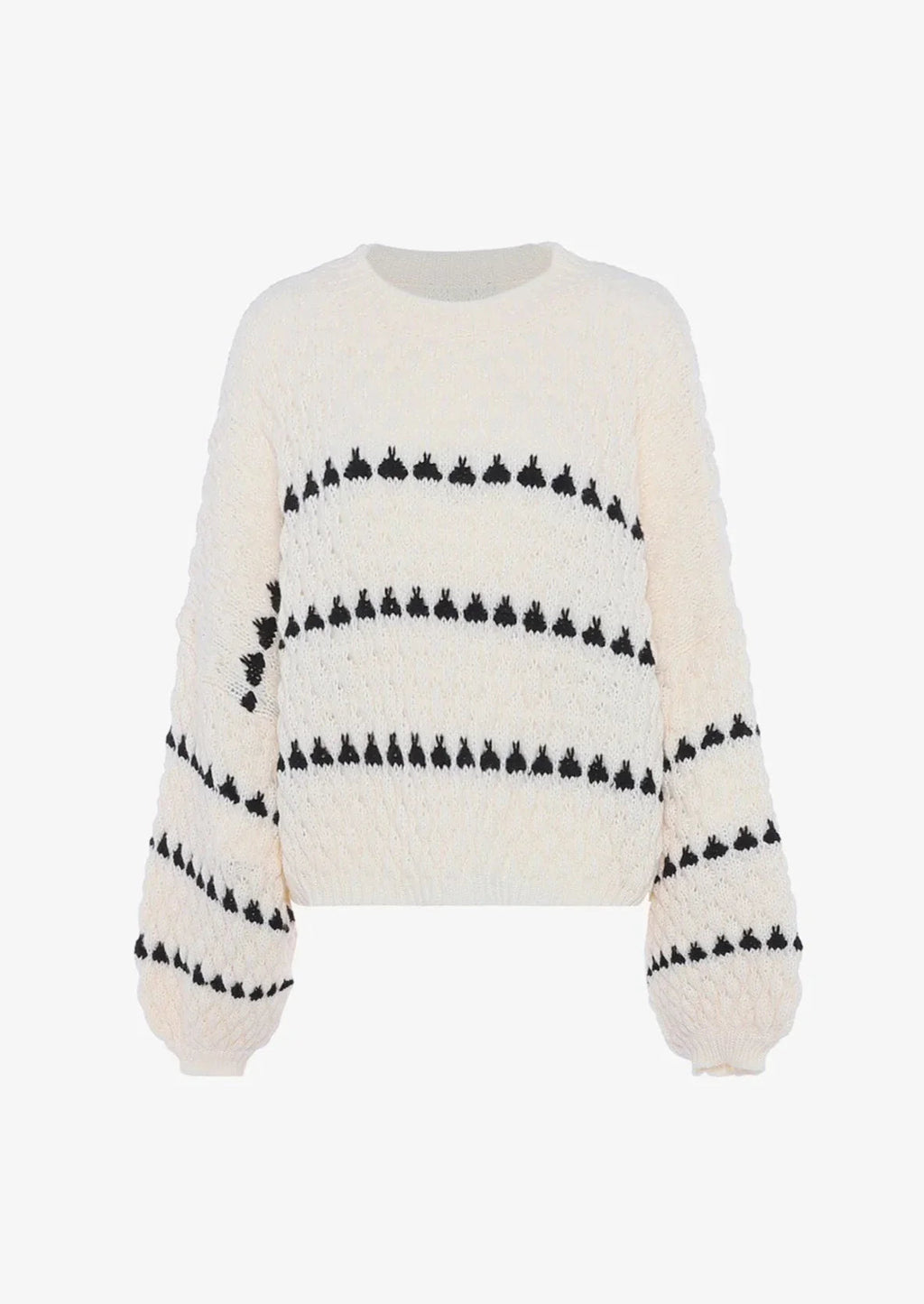 Pullover Women's Cropped Fit with Balloon Sleeves | L&S - 5 - London-stylehouse.com