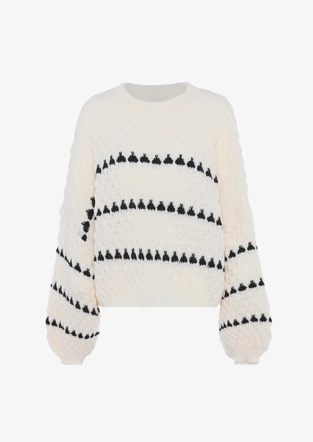 Pullover Women's Cropped Fit with Balloon Sleeves | L&S - 5 - London-stylehouse.com