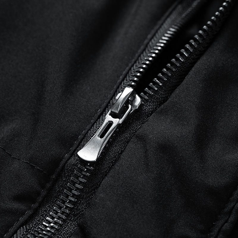 Men's Long Hooded Puffer Jacket with Functional Pockets | L&S - 11 - London-stylehouse.com