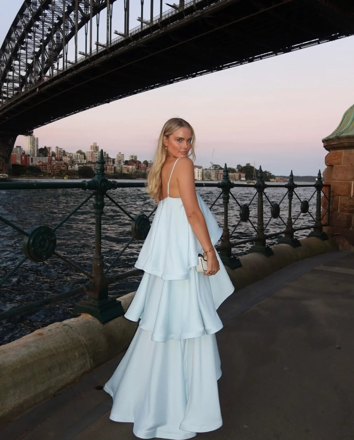 Maxi Dress Women's Flowing Silhouette with Layered Skirt | L&S - 1 - London-stylehouse.com