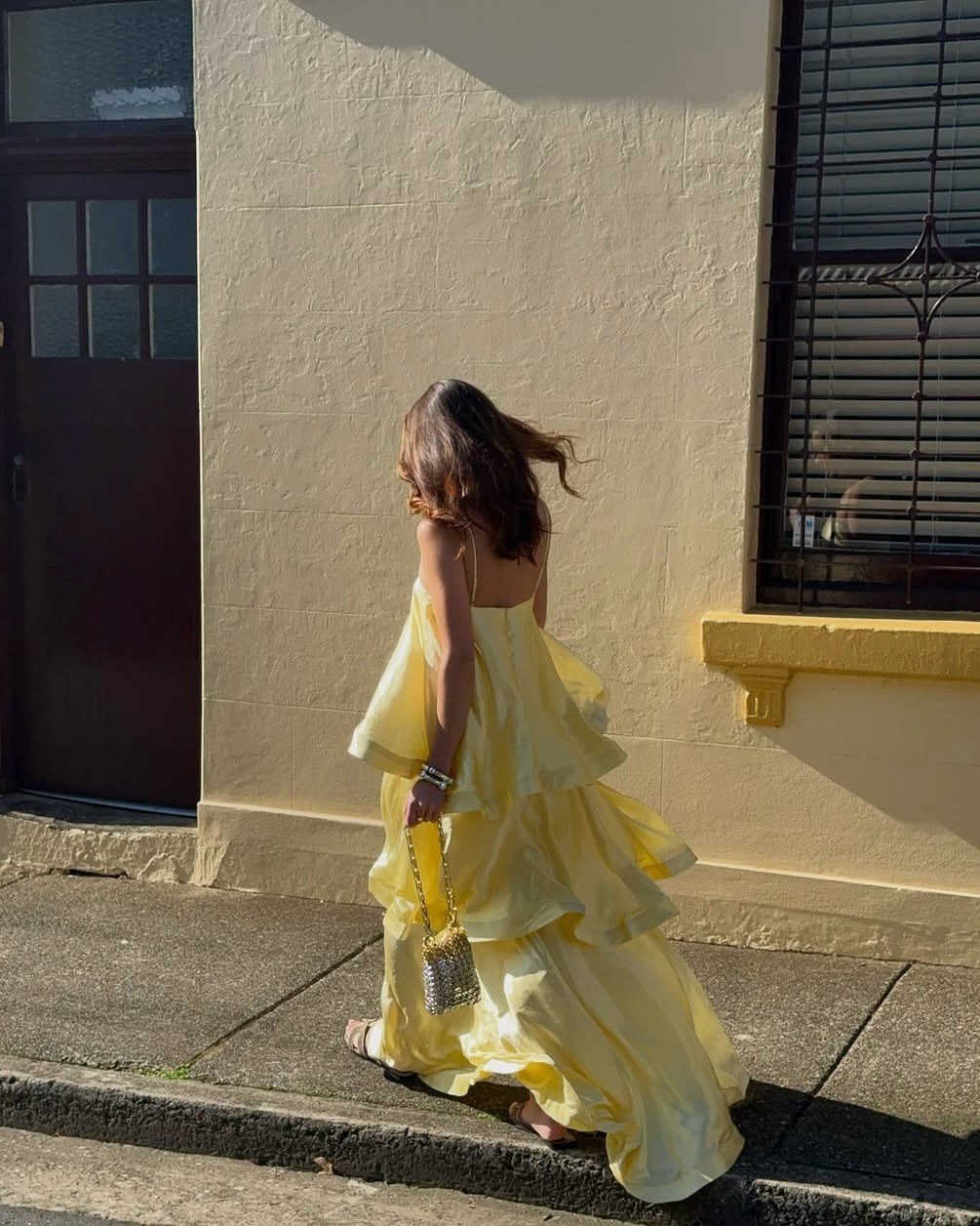 Maxi Dress Women's Flowing Silhouette with Layered Skirt | L&S - 9 - London-stylehouse.com