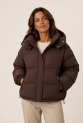 Puffer Jacket Women's Oversized Cut with Hood | L&S - 1 - London-stylehouse.com