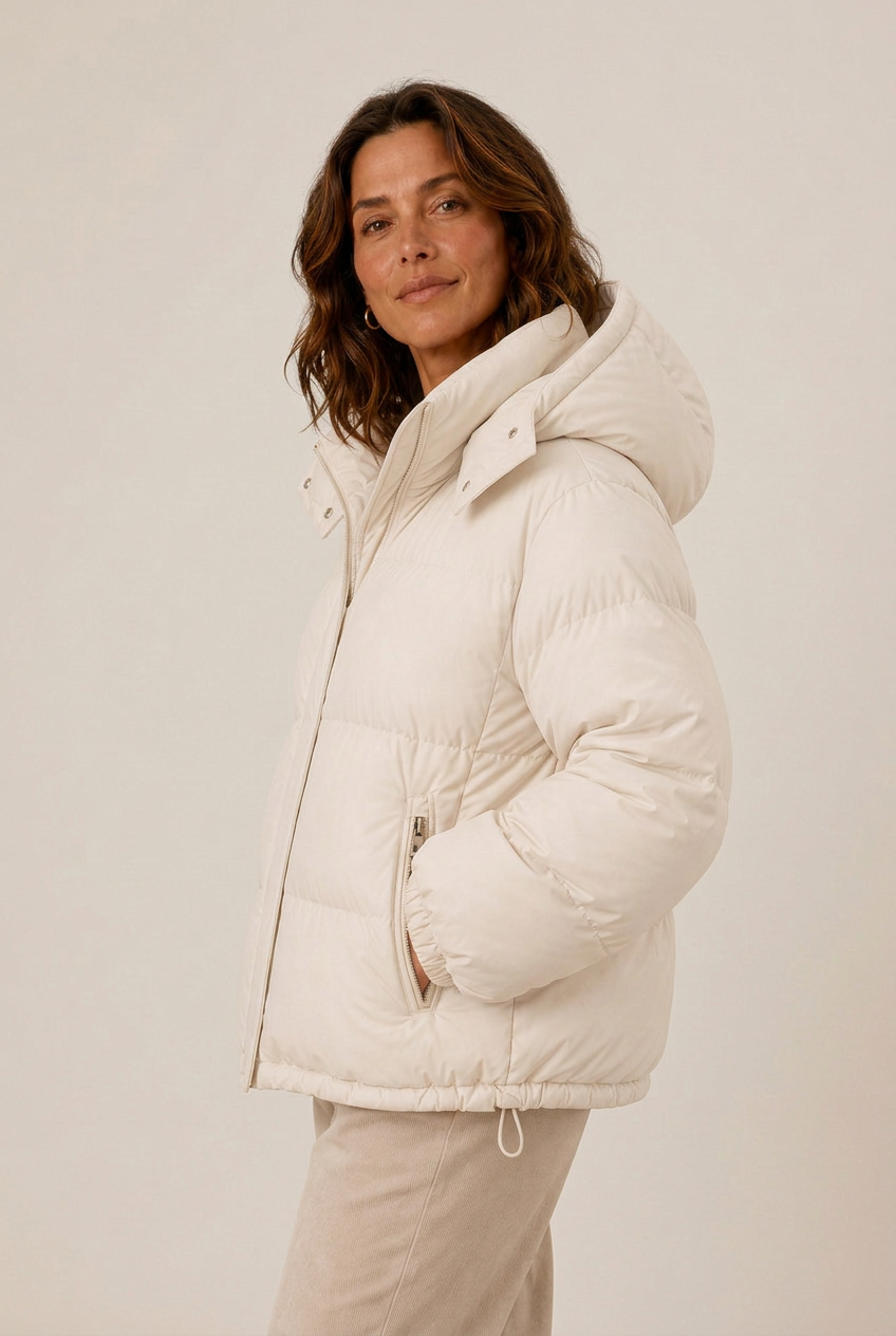 Puffer Jacket Women's Oversized Cut with Hood | L&S - 5 - London-stylehouse.com